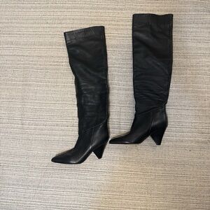 Marc Fisher Black Over the Knee Boots